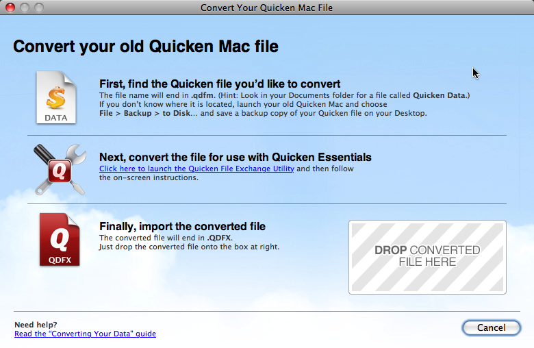 quicken convert for mac